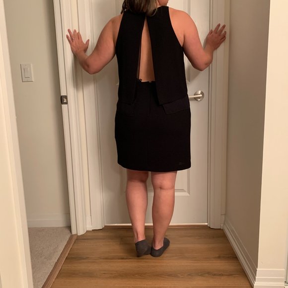 Black Semi-open Halter Dress - Picture 1 of 10